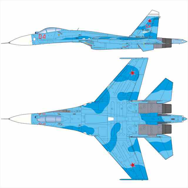 1/72 Su-27SM2/3 フランカーB “アップデート”/プラッツAE05/