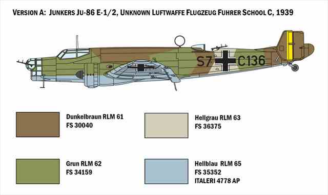 1/72 ユンカース Ju86 E1/E2 /イタレリ1391/