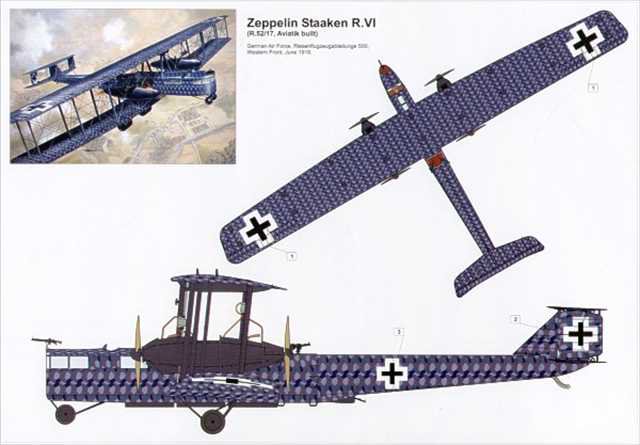 1/72 ツェッペリン・シュターケンR.VI ドイツ爆撃機 WW1/ローデン055 