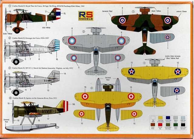 RSモデル92092 カーチス ホークII 1/72スケール プラモデルキット