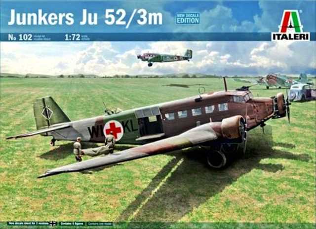 イタレリ 1/72 WW2 ドイツ軍 ユンカース Ju-52.3m輸送機 | プラモデル IT0102 -  模型店けい・くらふと(K・CRAFT)通販専門店