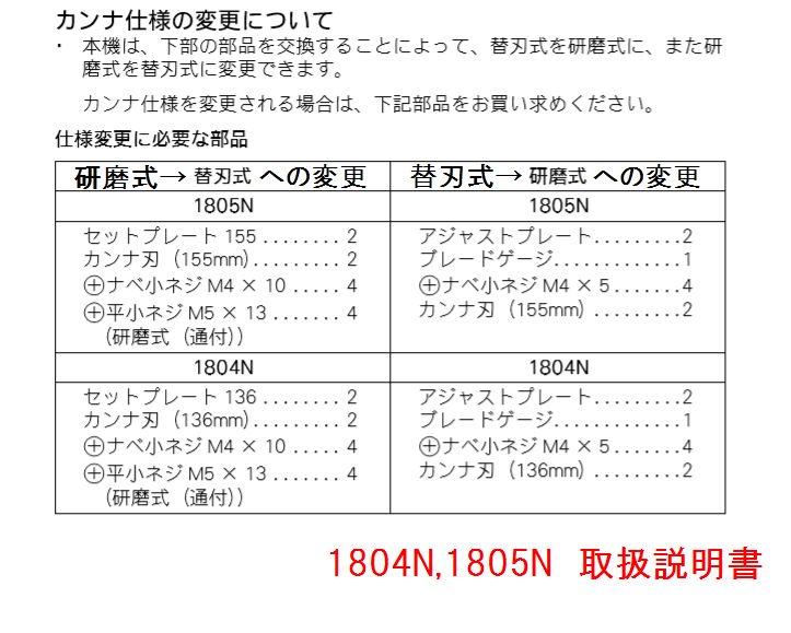 マキタ 155mm 電気カンナ 1805NSP（替刃式） - 3