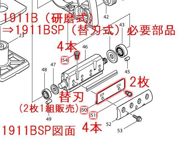 マキタ 110mm替刃式カンナ刃（２枚入）A-17681 - マキタインパクト