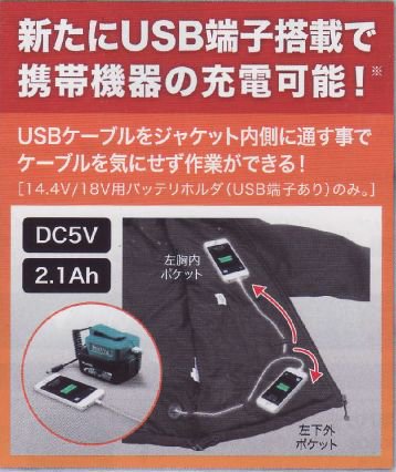 マキタ CJ202D用バッテリホルダー USBあり