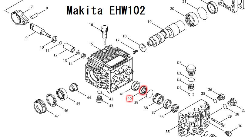 マキタ エンジン高圧洗浄機EHW101,EHW102用 シール - マキタショップカメカメ