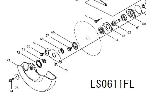 マキタ フラットワッシャ５（セーフティカバー取り付け用） LS0611FL等