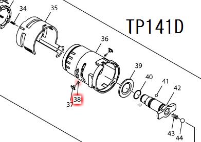 マキタ　TP131,TP141用頭付ピン1.2‐3.5　‐　マキタインパクトドライバ、充電器、バッテリ、クリーナーは　マキタショップカメカメ