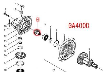 LTD V-401DX EMG81x2 部品取りに。 マキタ スパイラルべベルギヤ19 GA400D,GA402D対応 - マキタインパクト
