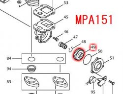 マキタ MPA101(50Hz)/MPA151(60Hz)用インペラ - マキタインパクトドライバ、充電器、バッテリ、クリーナーは マキタ ショップカメカメ