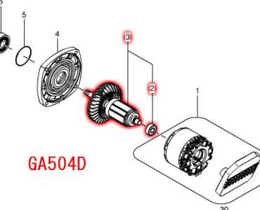 マキタ　ロータアッセンブリ　GA403D,GA408D,GA504D等対応 - マキタインパクトドライバ、充電器、バッテリ、クリーナーは　 マキタショップカメカメ