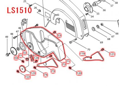 マキタ LS1510用セーフティカバーアッセンブリ - マキタインパクトドライバ、充電器、バッテリ、クリーナーは マキタショップカメカメ