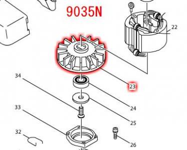 マキタ　ダブル仕上サンダ9035N用ファン73 - マキタインパクトドライバ、充電器、バッテリ、クリーナーは　マキタショップカメカメ