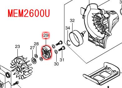 マキタ　クラッチアッセンブリ　MEM2600L,MEM2600U,MEM2600W用 - マキタインパクトドライバ、充電器、バッテリ、クリーナーは　 マキタショップカメカメ