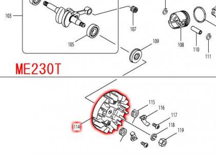 マキタ ME230T用フライホイール - マキタインパクトドライバ、充電器、バッテリ、クリーナーは マキタショップカメカメ