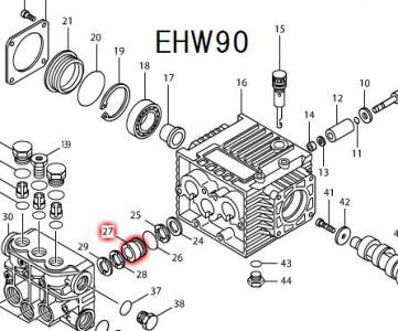 マキタ　エンジン高圧洗浄機EHW101,EHW102用 シールリテーナ - マキタインパクトドライバ、充電器、バッテリ、クリーナーは　 マキタショップカメカメ