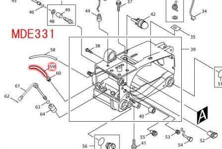 マキタ エンジンチェーンソーMDE331・ME332/T・333/T用燃料パイプ2.5×4×150 - マキタインパクトドライバ、充電器、バッテリ、クリーナーは  マキタショップカメカメ