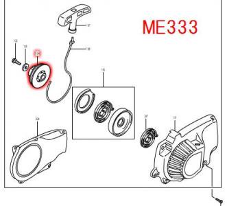 マキタ ME333/T用 スタータープーリー - マキタインパクトドライバ、充電器、バッテリ、クリーナーは マキタショップカメカメ