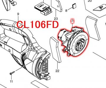 マキタ CL106FD用モーターアッセンブリ - マキタインパクトドライバ、充電器、バッテリ、クリーナーは　マキタショップカメカメ