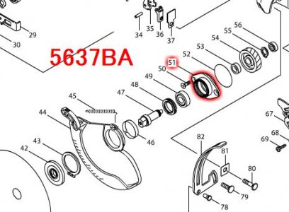 マキタ　ベアリングボックス 5617CBA,5636BA,5637BA,5838CBA等用- マキタインパクトドライバ、充電器、バッテリ、クリーナーは　 マキタショップカメカメ