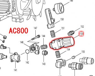 マキタ エアコンプレッサAC800,AC2201(60Hz),AC2211(50Hz)用圧力調整器