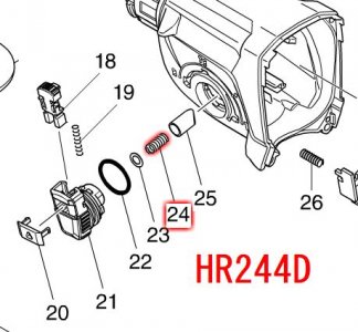 マキタ　HR242D,HR244D用 コンプレッションスプリング5 - マキタインパクトドライバ、充電器、バッテリ、クリーナーは　マキタショップカメカメ