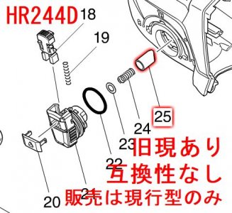 マキタ　HR242D,HR244D用 プッシュコーン - マキタインパクトドライバ、充電器、バッテリ、クリーナーは　マキタショップカメカメ