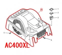 マキタ AC400XL用 カバーコンプリート(ブルー) - マキタインパクト