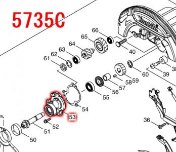 マキタ ベアリングボックスコンプリート 5711C,5734S,5735C等