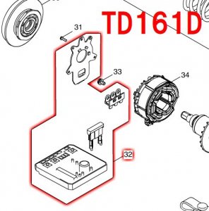 マキタ　インパクトドライバー　TD 161D 用　コントローラ