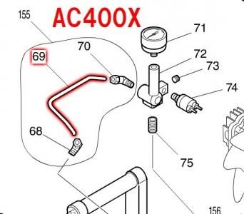 マキタ タンク連絡管銅パイプ6 現行型 AC400X,AC401X等対応 - マキタインパクトドライバ、充電器、バッテリ、クリーナーは マキタ ショップカメカメ