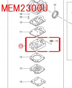 マキタ　ポンプボディアッセンブリ　MEM2300U等対応 - マキタインパクトドライバ、充電器、バッテリ、クリーナーは　マキタショップカメカメ