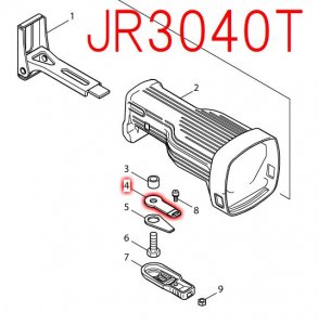 マキタ インナプレート（シュー固定レバー周辺) JR140D