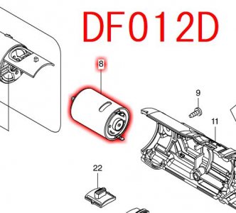 マキタ 7.2VペンドリルDF012D用直流モーター - マキタインパクトドライバ、充電器、バッテリ、クリーナーは　マキタショップカメカメ