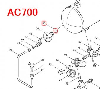 マキタ Oリング22 AC700用 - マキタインパクトドライバ、充電器、バッテリ、クリーナーは マキタショップカメカメシリンダガスケット11