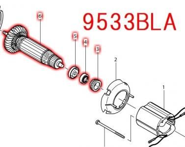 マキタ　アーマチュア100V　9533BLA用 ‐　マキタショップカメカメ