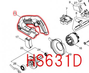 マキタ ハンドルカバー HS631D対応　- マキタインパクトドライバ、充電器、バッテリ、クリーナーは　マキタショップカメカメ