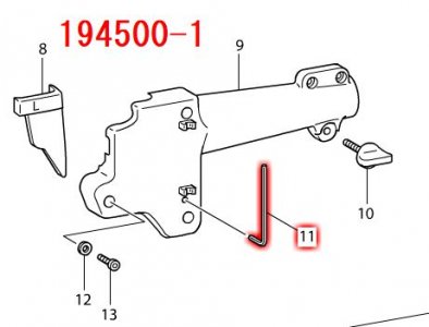 マキタ 六角棒スパナ3 JR144D,JR184D等標準付属品 - マキタショップ