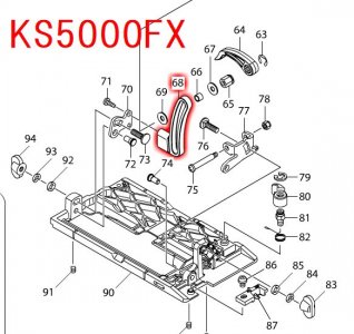 マキタ KS5000FX,KS5100F用 デプスガイド - マキタインパクトドライバ、充電器、バッテリ、クリーナーは　マキタショップカメカメ