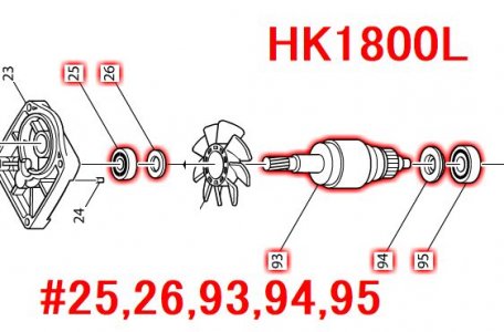 マキタ 電動ケレンHK1810,HK1800/L用 アーマチュア100V - マキタ