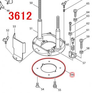 マキタ 3612,3612C用ベースプレート - マキタインパクトドライバ、充電器、バッテリ、クリーナーは マキタショップカメカメ