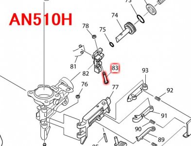 マキタ 段付ピン3－4　AN510H等対応　－ マキタインパクトドライバ、充電器、バッテリ、クリーナーは　マキタショップカメカメ