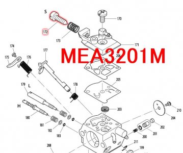 マキタ MEA3201M用 アイドルストップスクリュ（キャブ内）‐ マキタインパクトドライバ、充電器、バッテリ、クリーナーは マキタショップカメカメ