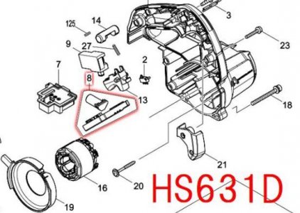 マキタ　HS631D用コントローラー 現行型 - マキタインパクトドライバ、充電器、バッテリ、クリーナーは　マキタショップカメカメ