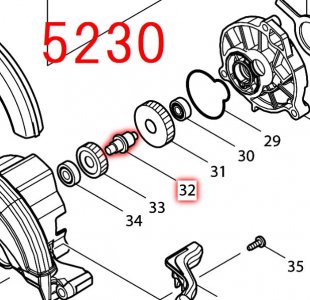 マキタ　ギヤシャフト　5230,5241用 - マキタインパクトドライバ、充電器、バッテリ、クリーナーは　マキタショップカメカメ