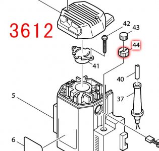 マキタ　ナイロンナットM10　3612/C,RP0910,RP1801,RP2301FC対応 -  マキタインパクトドライバ、充電器、バッテリ、クリーナーは　マキタショップカメカメ