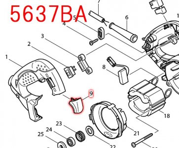 マキタ　マルノコ用リードカバー 5617CBA,5838CBA等対応　- マキタインパクトドライバ、充電器、バッテリ、クリーナーは　 マキタショップカメカメ