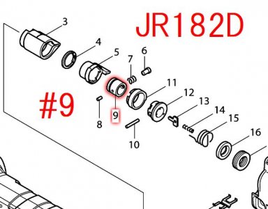 マキタ ガイドスリーブ シルバー 旧型 JR182D