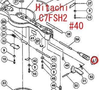 日立 C7FSH2等用サイドハンドル - マキタインパクトドライバ、充電器、バッテリ、クリーナーは　マキタショップカメカメ