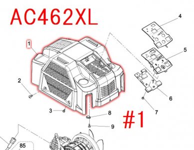マキタ AC462XL用カバーコンプリート(青黒赤) - マキタインパクトドライバ、充電器、バッテリ、クリーナーは マキタショップカメカメ