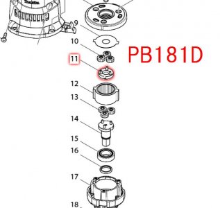 マキタ　PB181D用　スパーギヤ７コンプリート - マキタインパクトドライバ、充電器、バッテリ、クリーナーは　マキタショップカメカメ